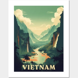 Vietnam Retro Travel Style Posters and Art